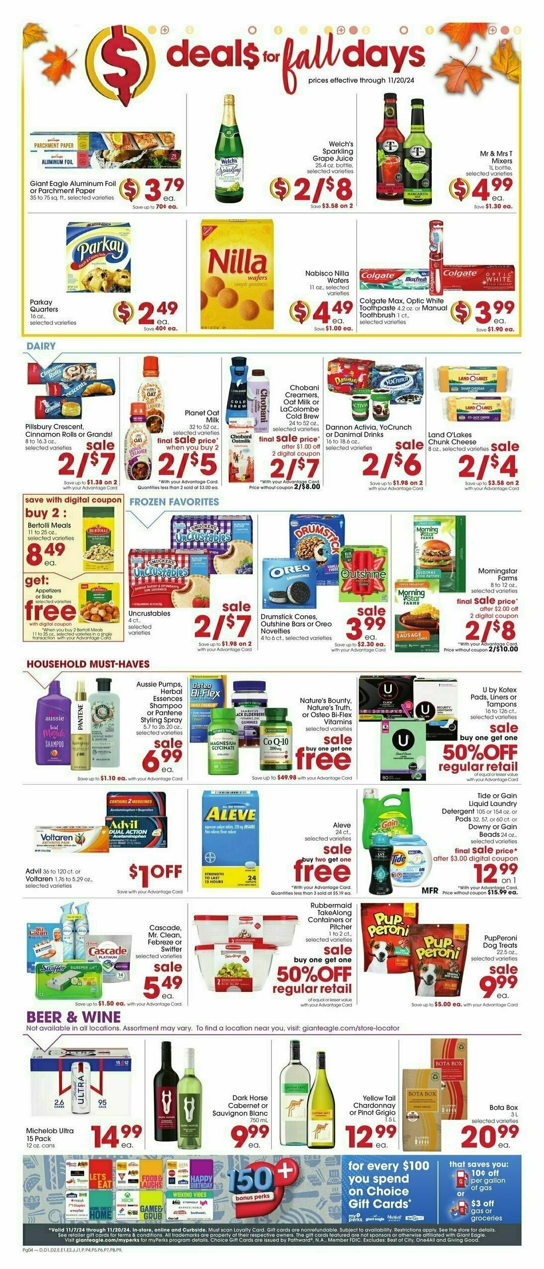 Giant Eagle Weekly Ad from November 7