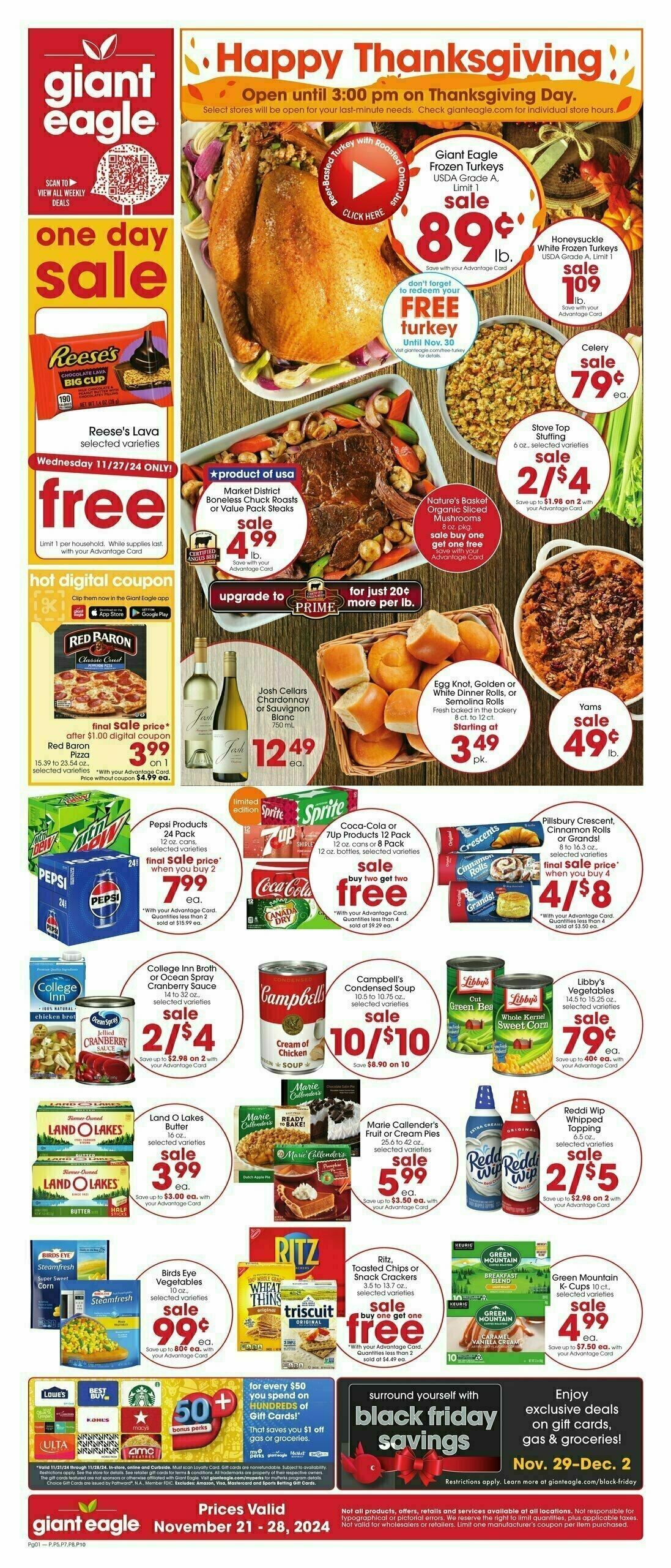 Giant Eagle Weekly Ad from November 21