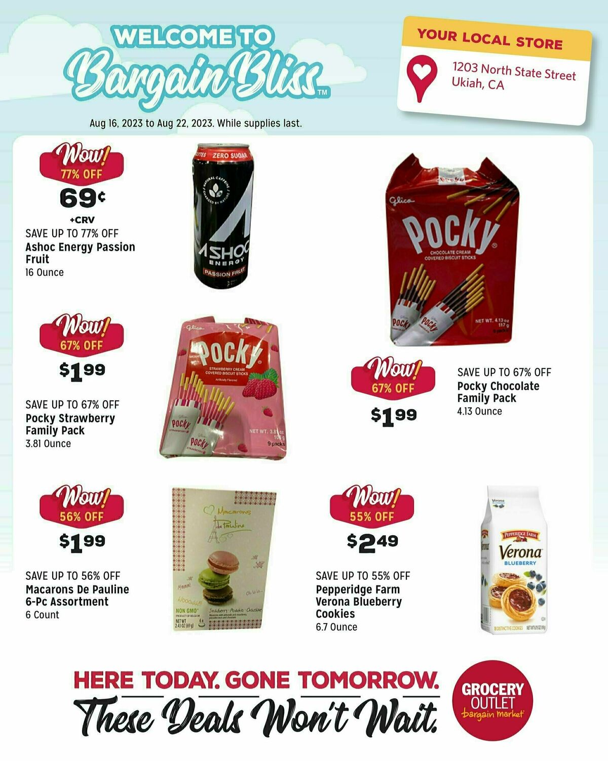 Grocery Outlet Weekly Ad from August 16