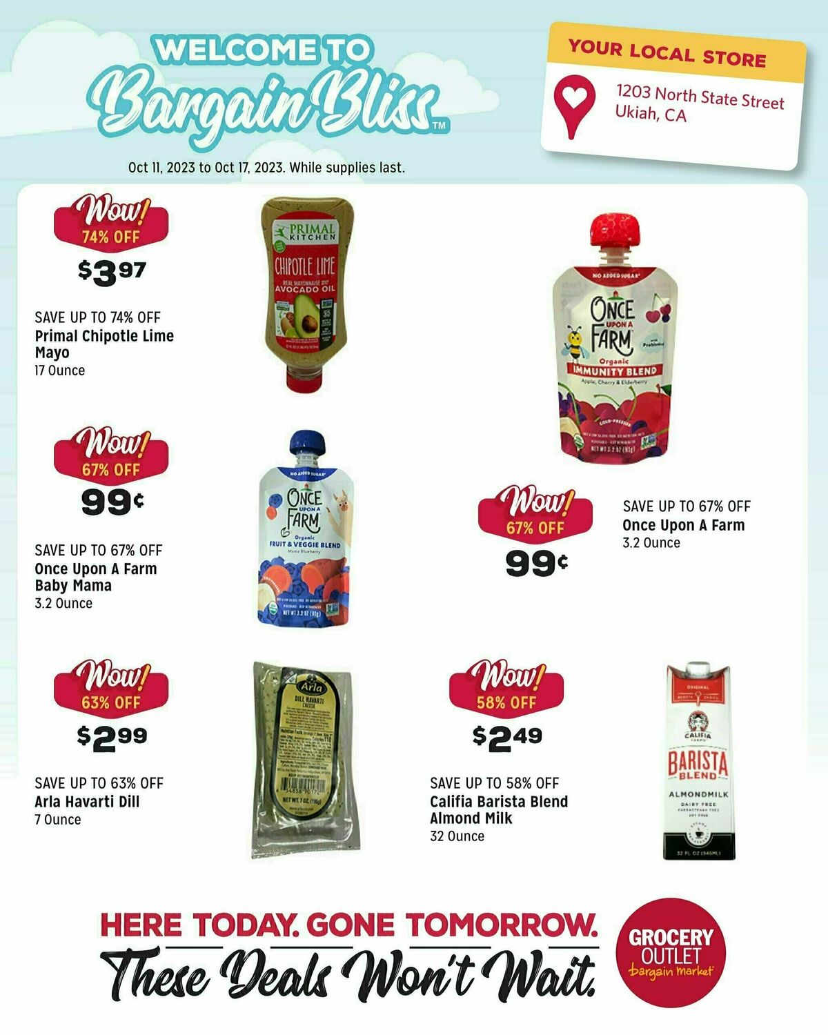 Grocery Outlet Weekly Ad from October 11