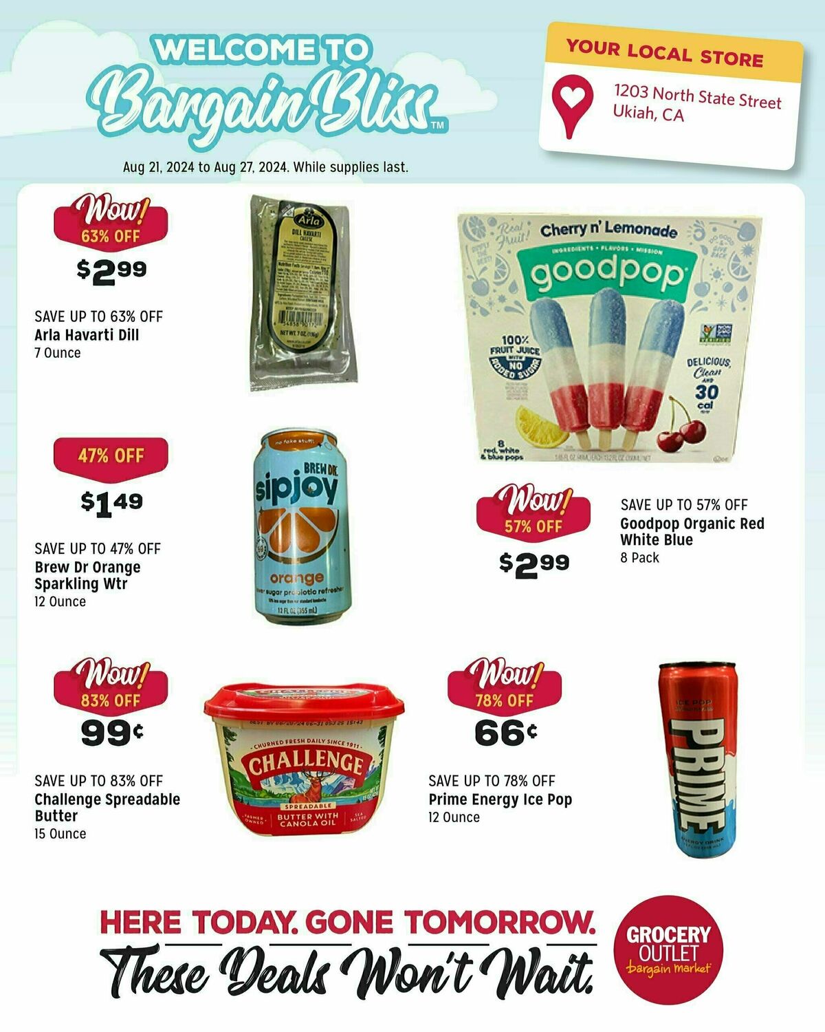 Grocery Outlet Weekly Ad from August 21