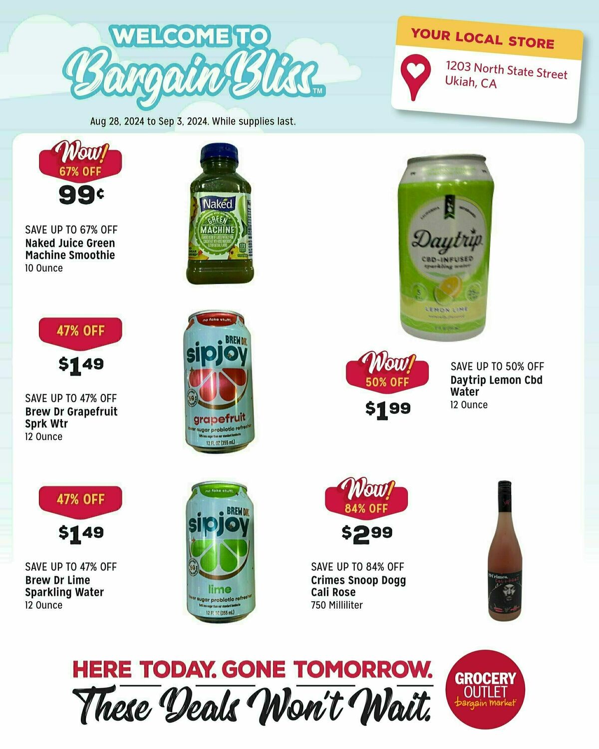 Grocery Outlet Weekly Ad from August 28