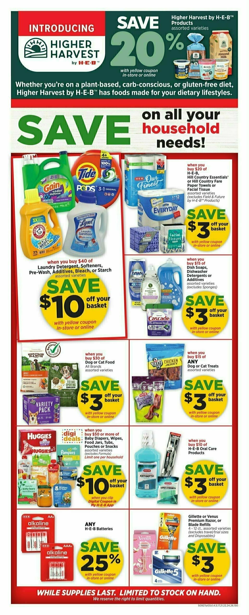 H-E-B Weekly Ad from September 27