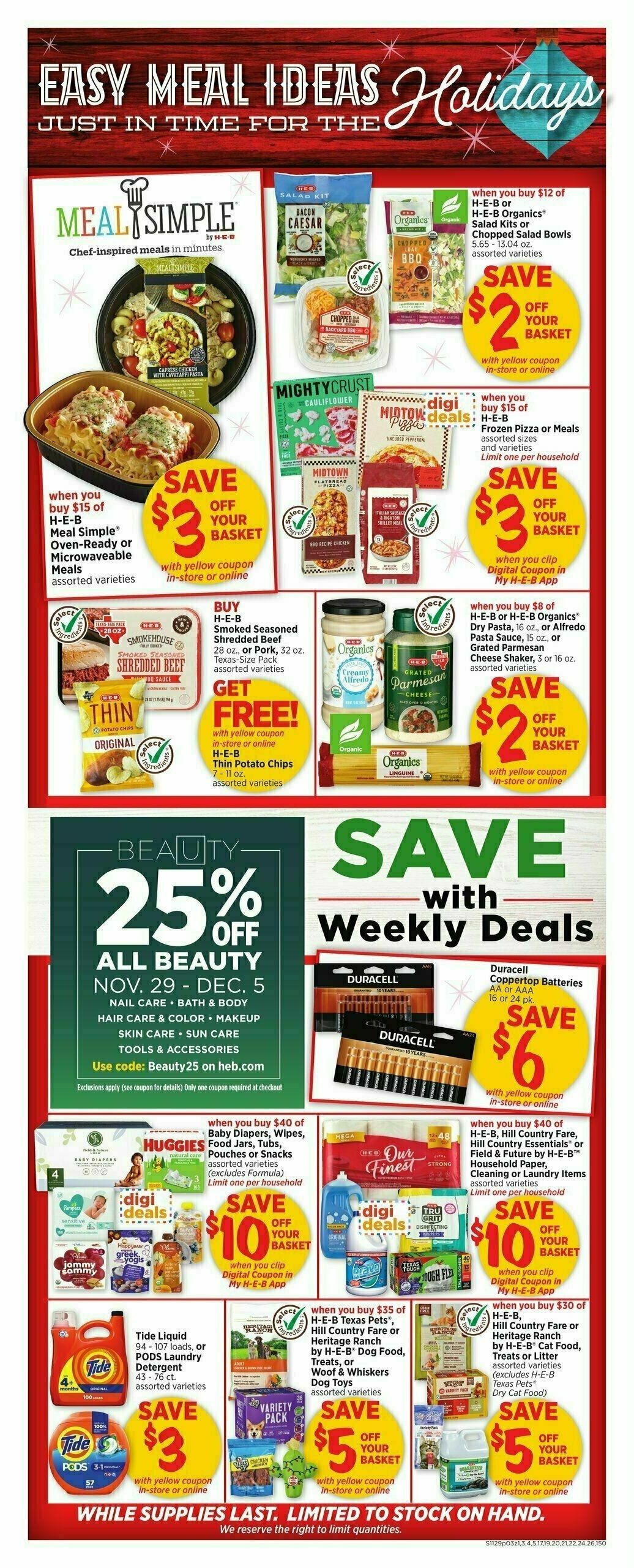 H-E-B Weekly Ad from November 29