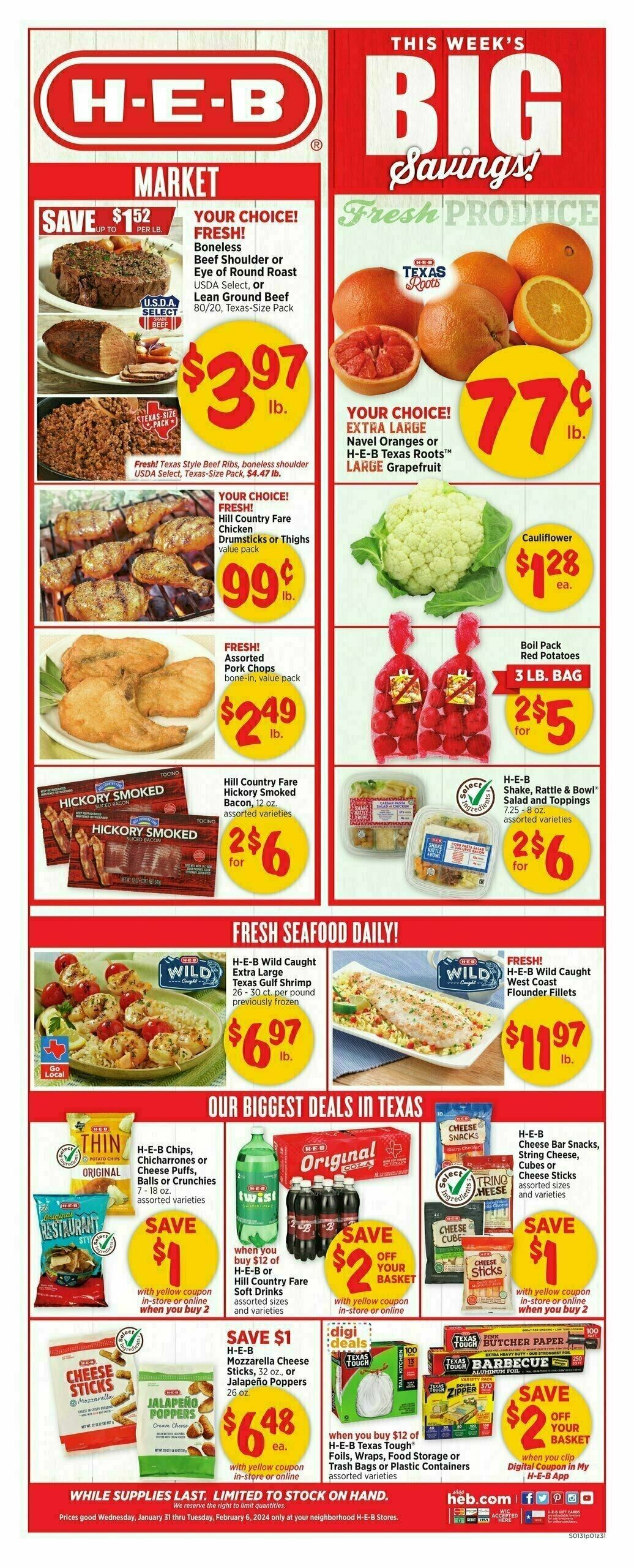 H-E-B Weekly Ad from January 31