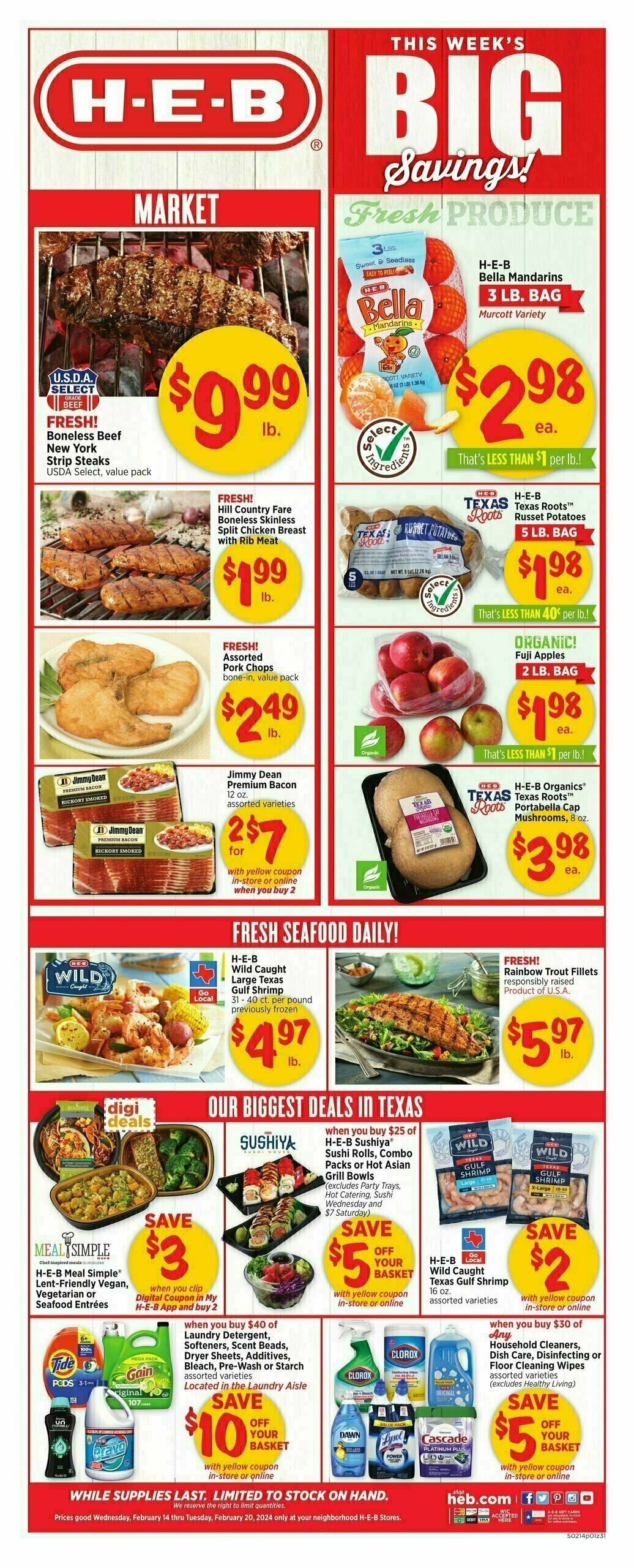 H-E-B Weekly Ad from February 14