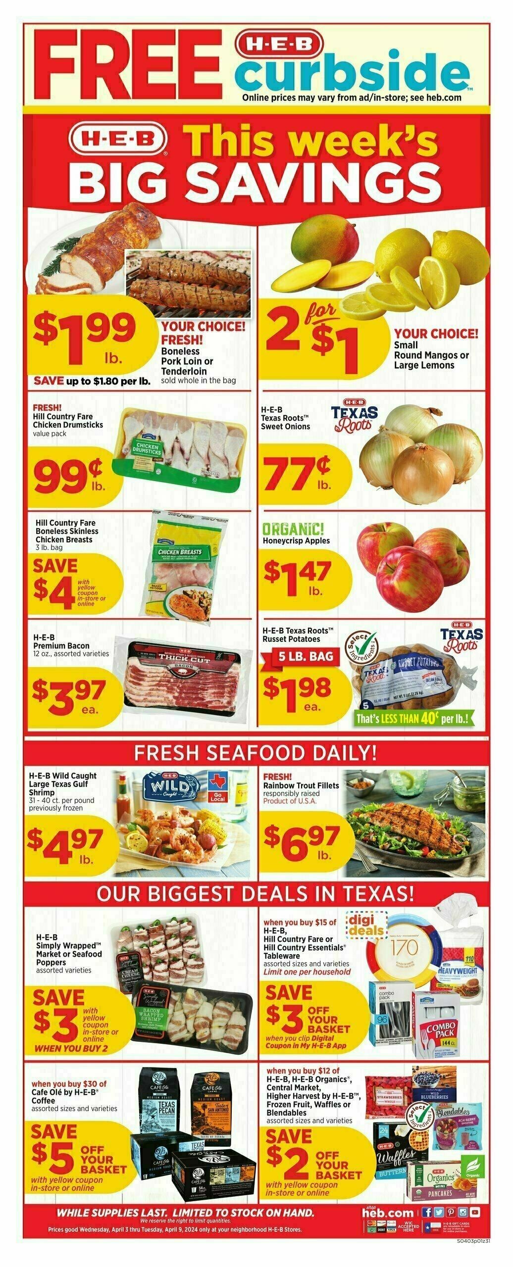 H-E-B Weekly Ad from April 3