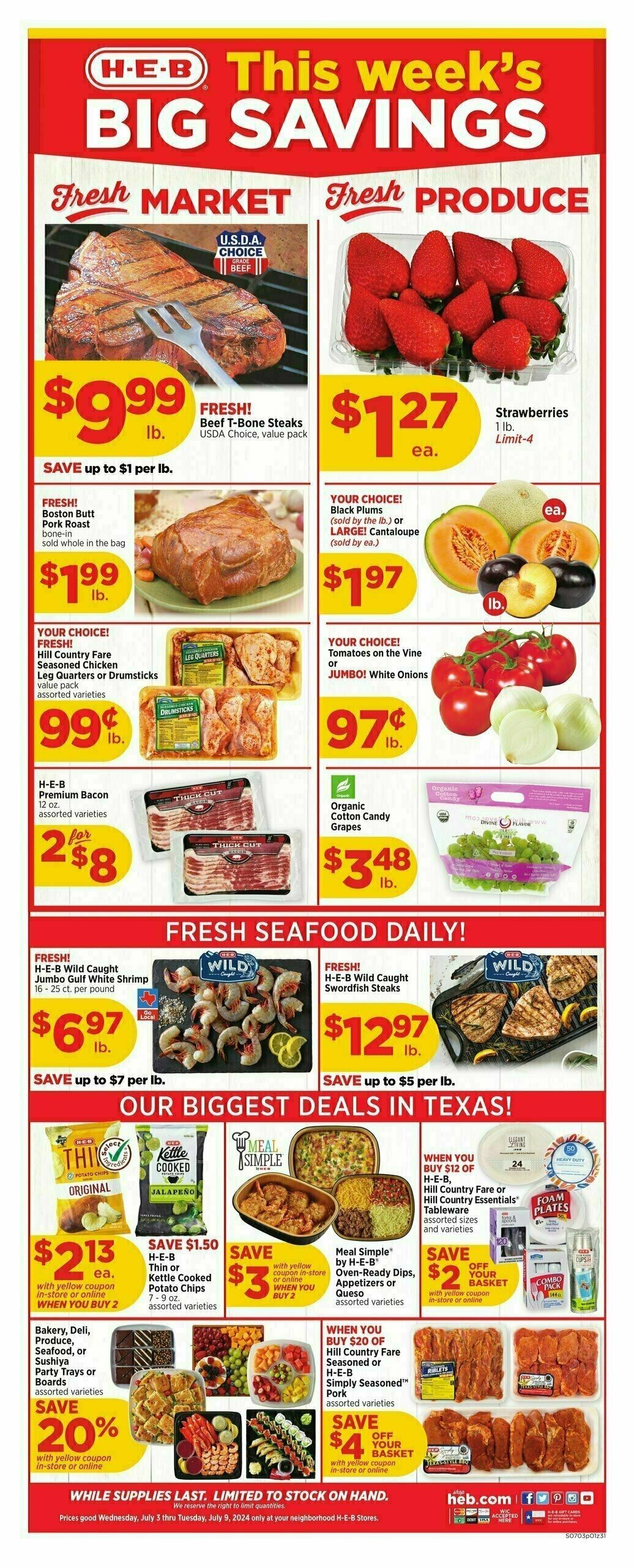H-E-B Weekly Ad from July 3