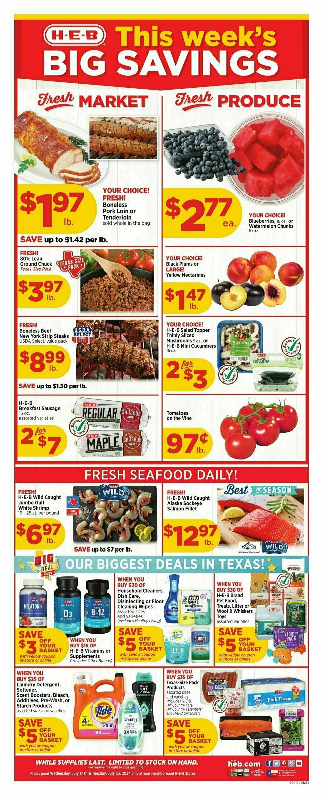 H-E-B Weekly Ad from July 17