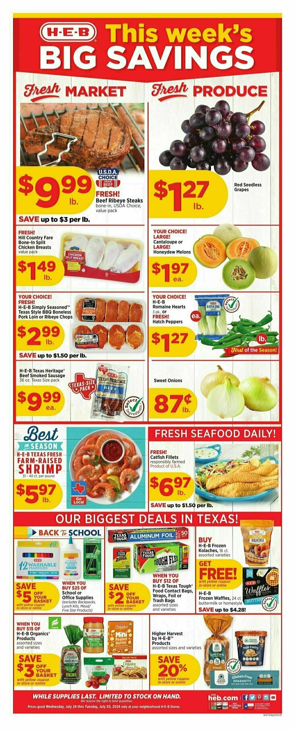 H-E-B Weekly Ad from July 24