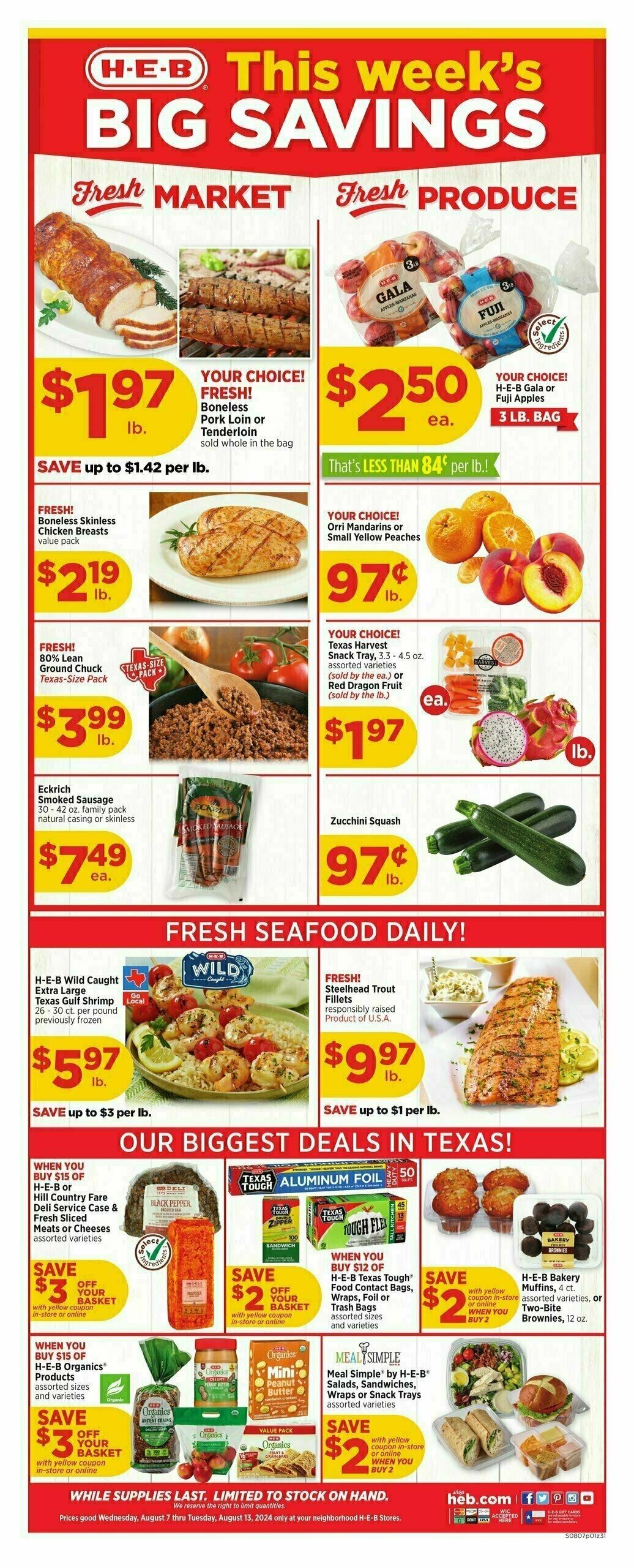 H-E-B Weekly Ad from August 7