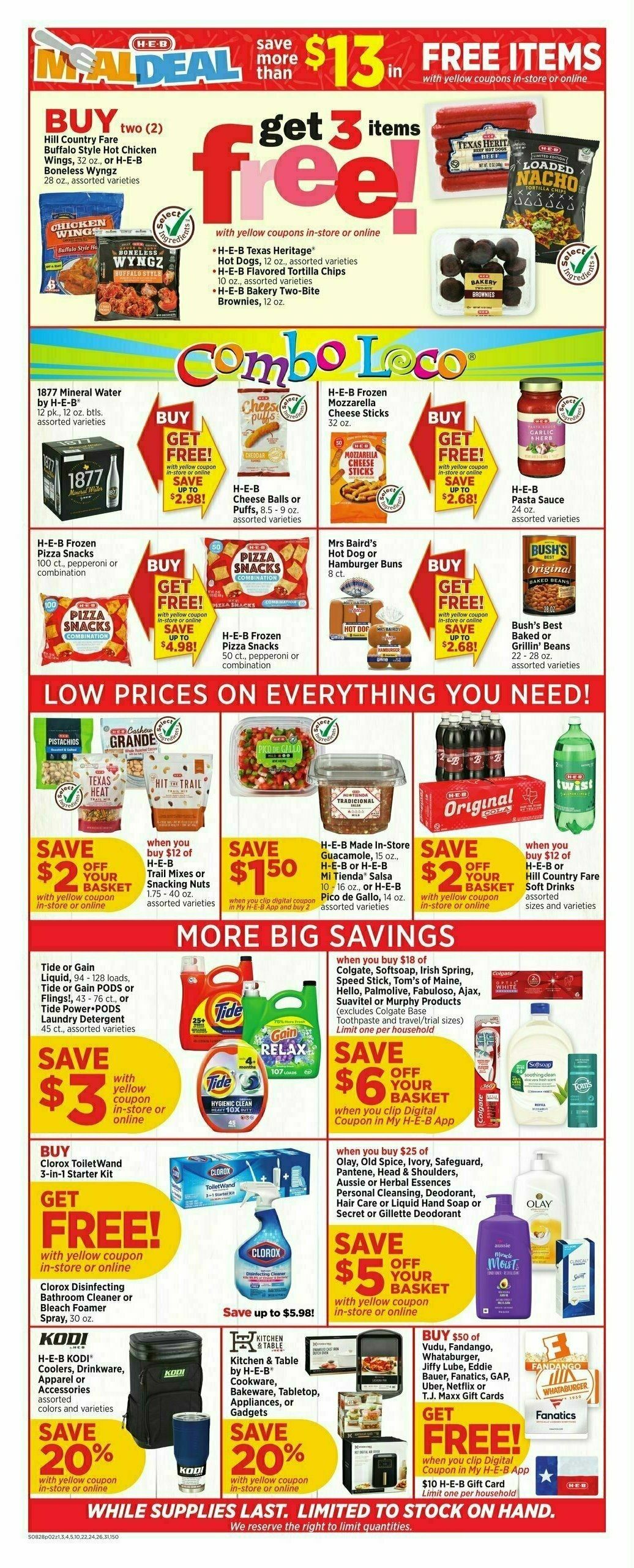 H-E-B Weekly Ad from August 28