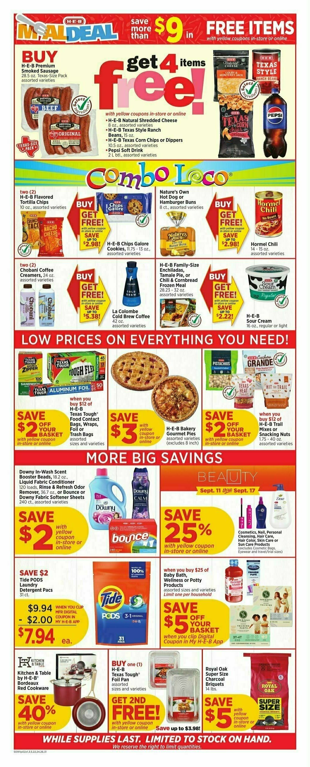 H-E-B Weekly Ad from September 11