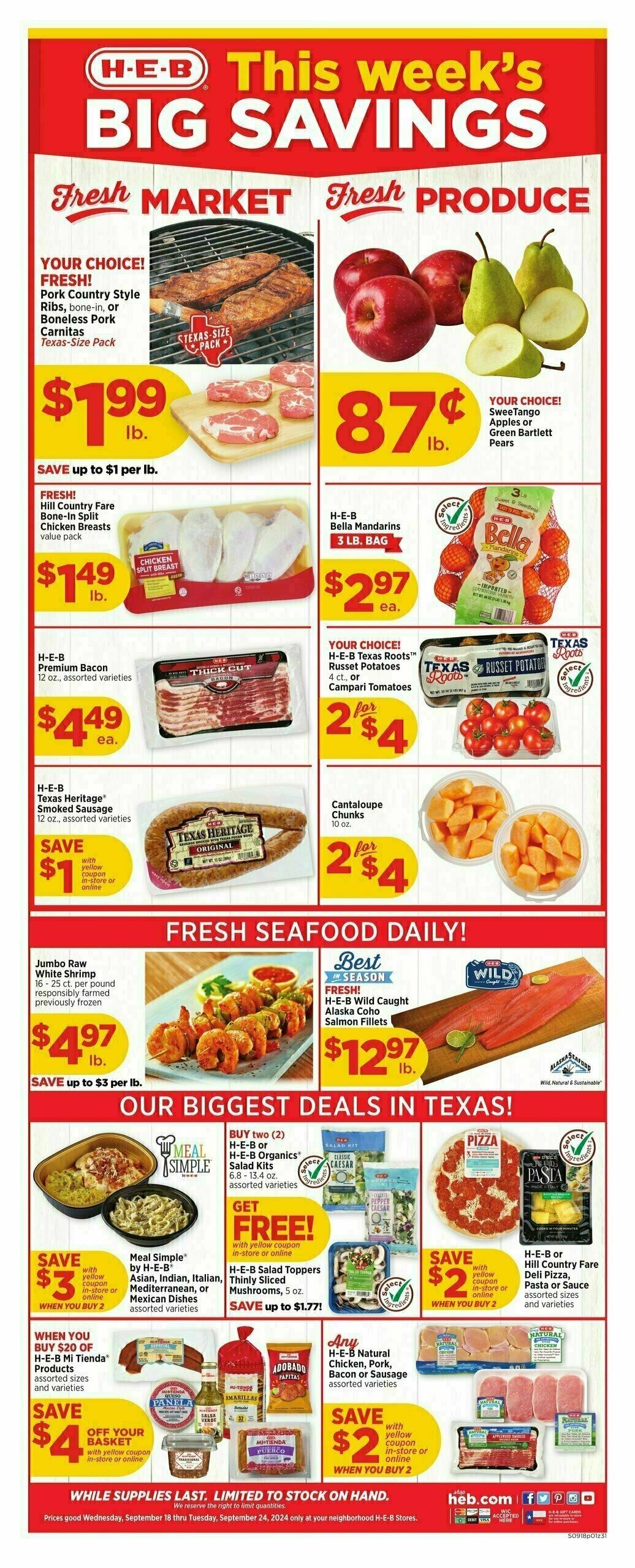 H-E-B Weekly Ad from September 18