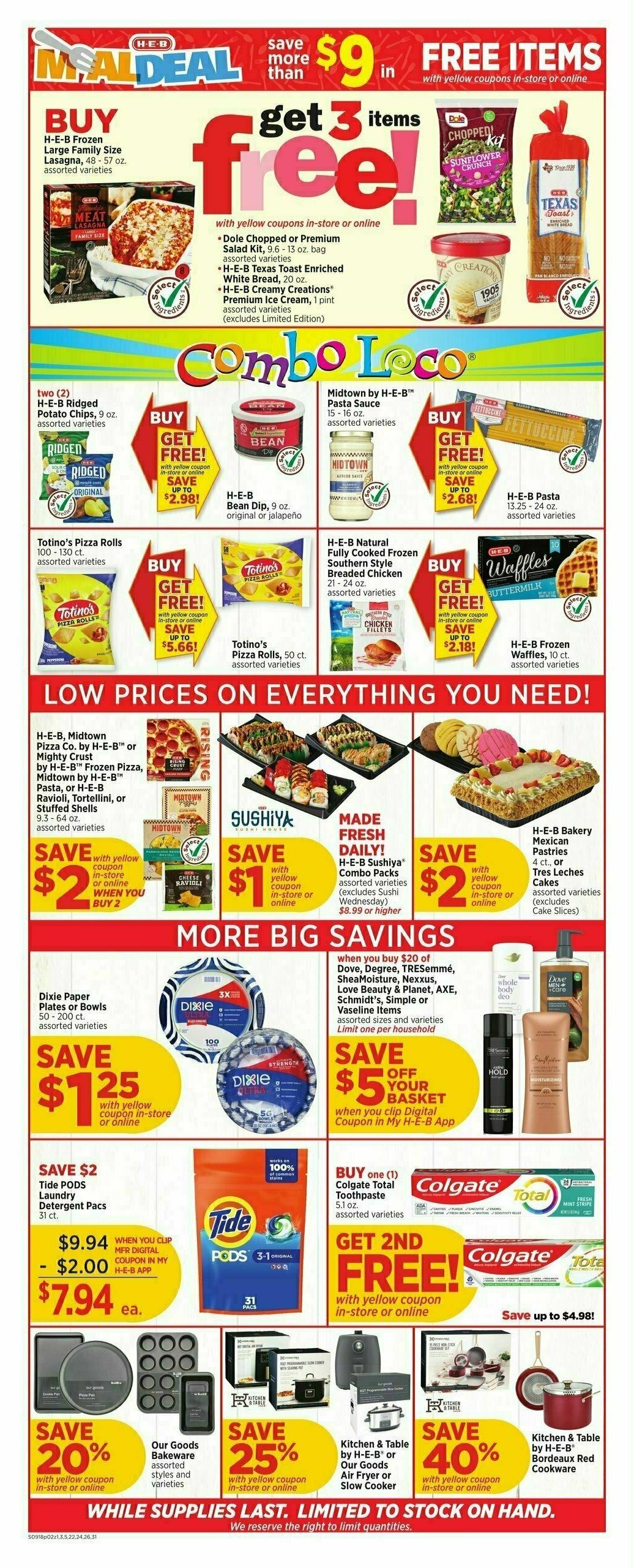 H-E-B Weekly Ad from September 18