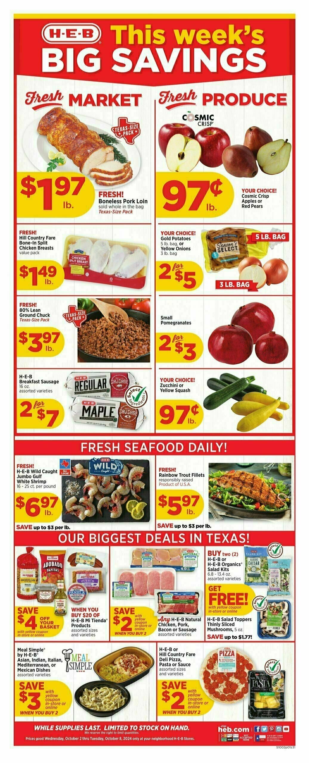 H-E-B Weekly Ad from October 2