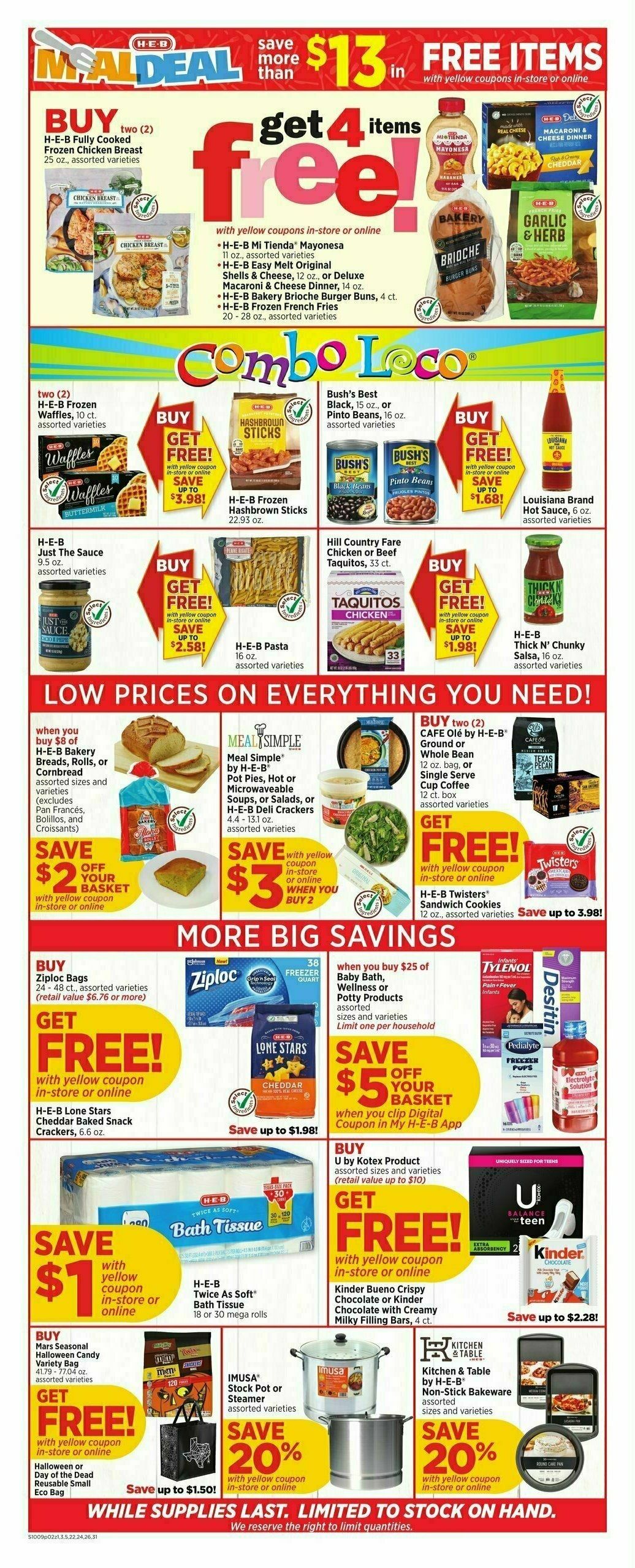 H-E-B Weekly Ad from October 9