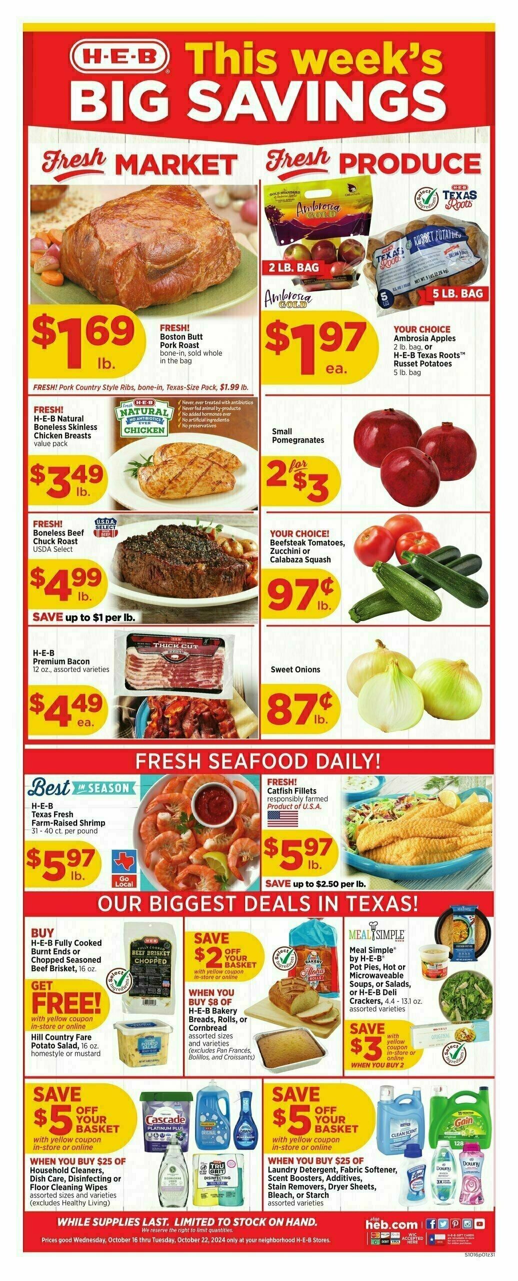 H-E-B Weekly Ad from October 16