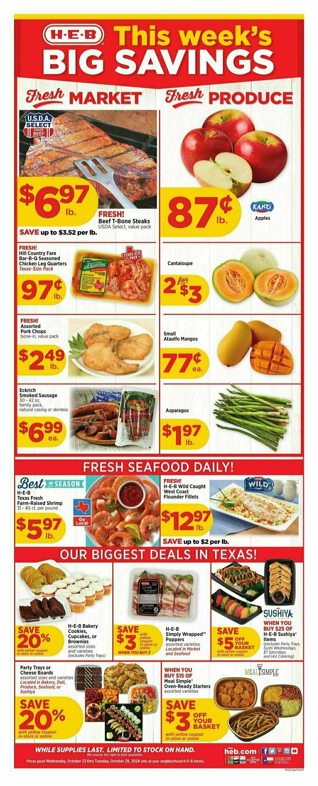 H-E-B Weekly Ad from October 23