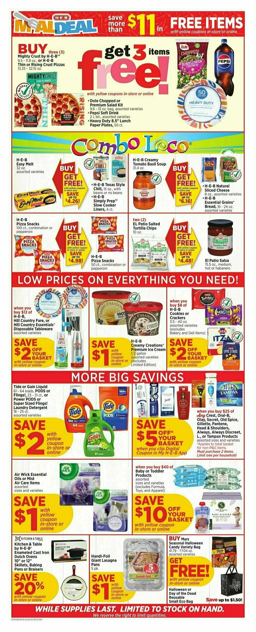 H-E-B Weekly Ad from October 23