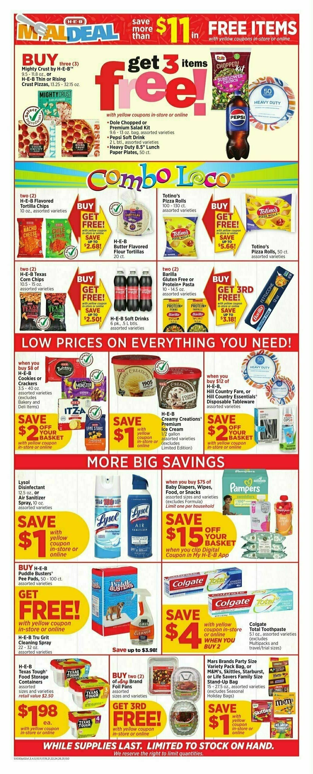 H-E-B Weekly Ad from October 30