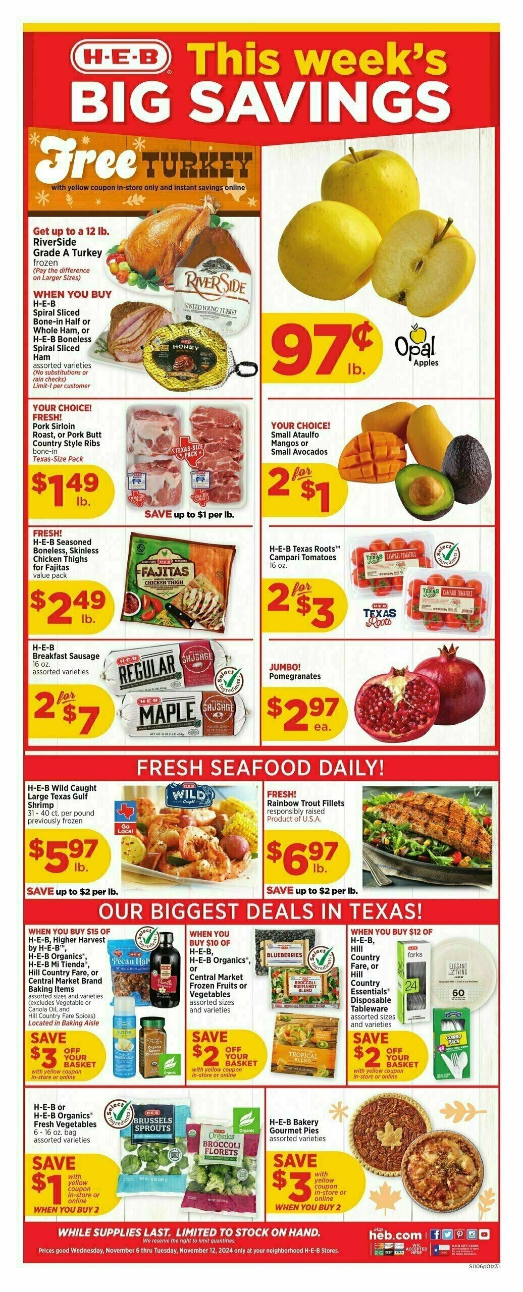 H-E-B Weekly Ad from November 6