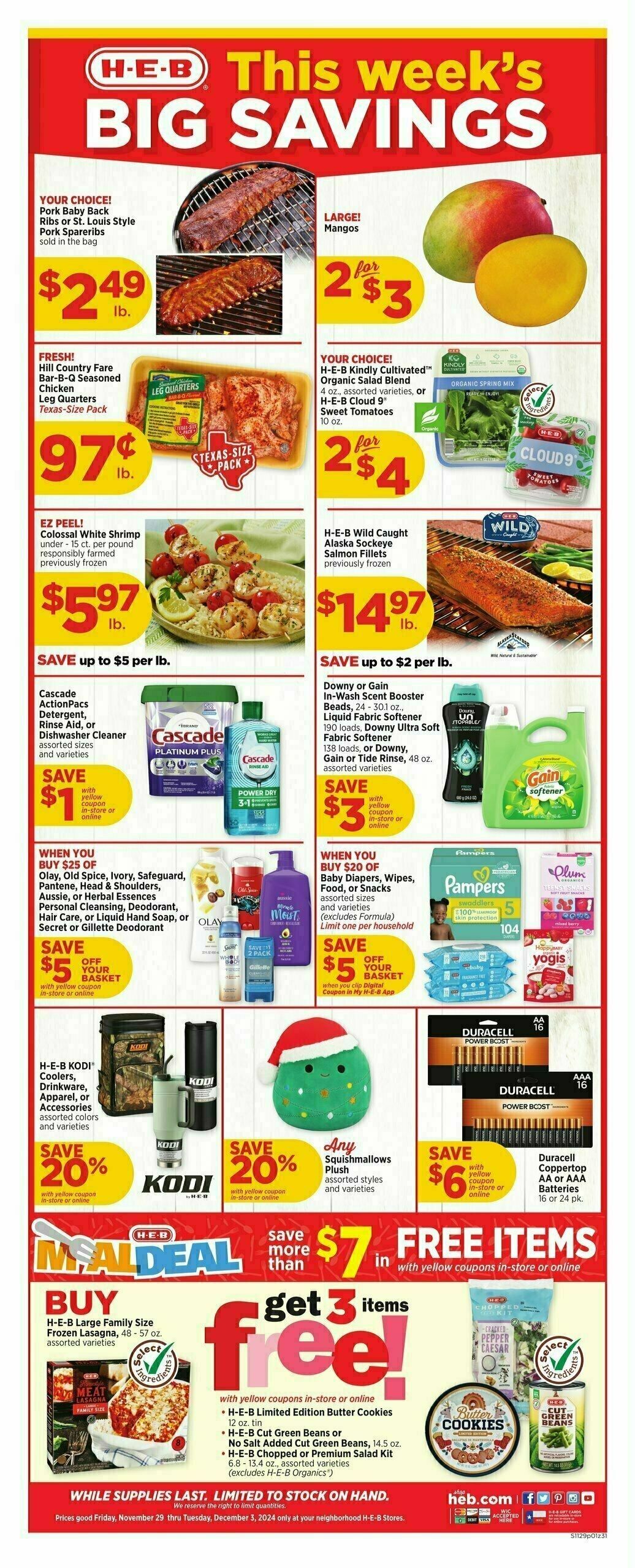 H-E-B Weekly Ad from November 29