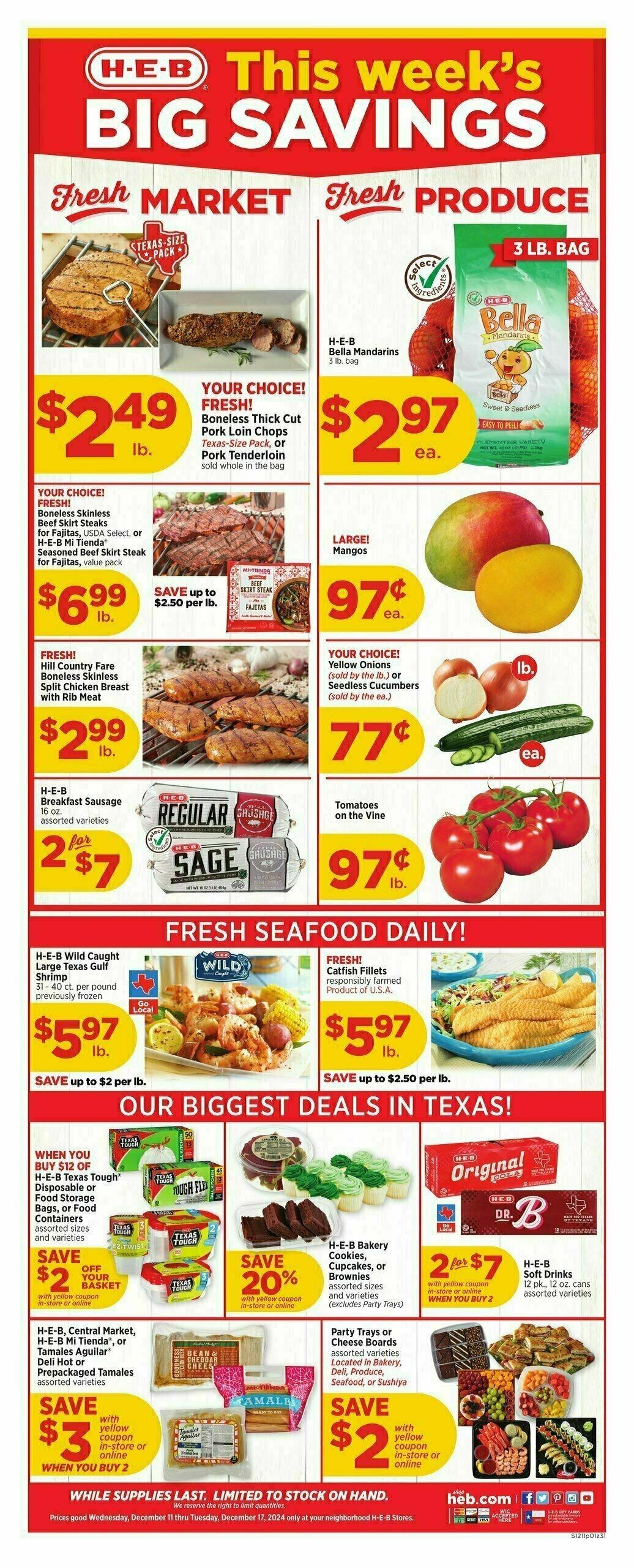 H-E-B Weekly Ad from December 11