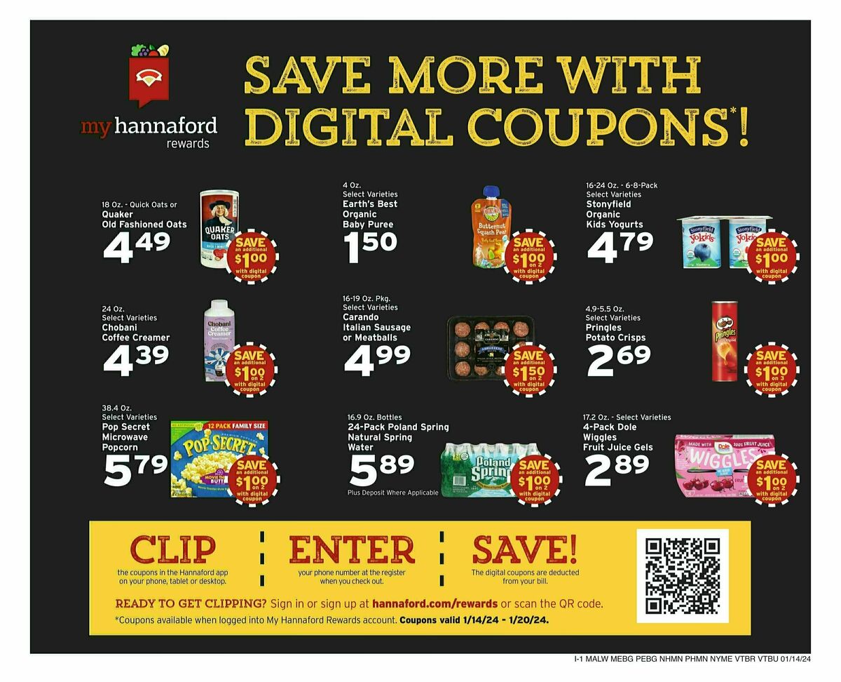 Hannaford Weekly Ad from January 14