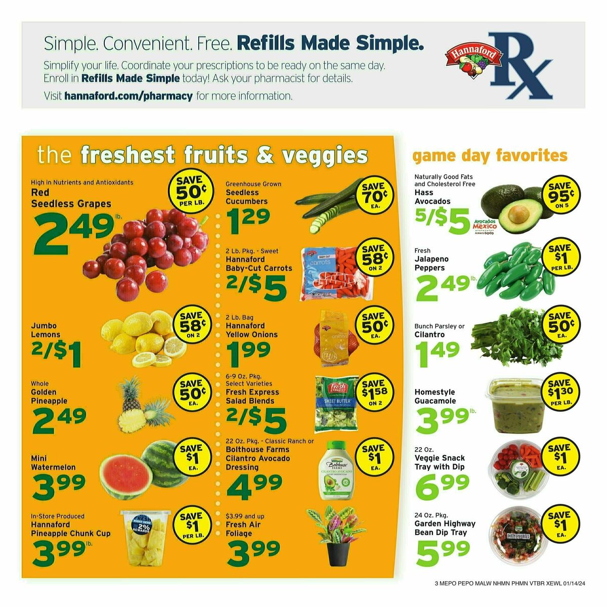 Hannaford Weekly Ad from January 14