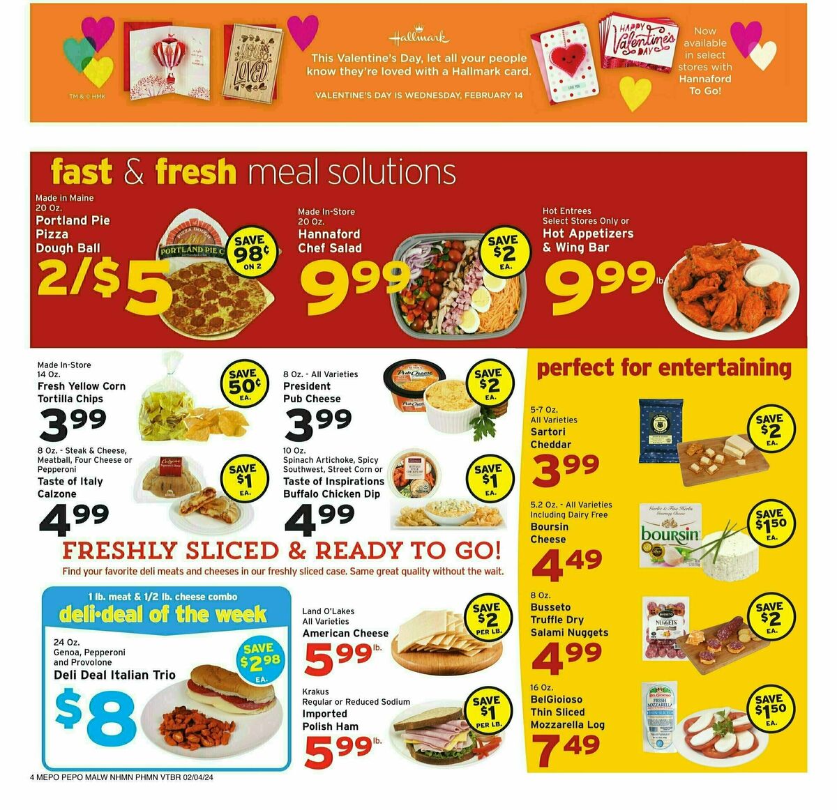 Hannaford Weekly Ad from February 4