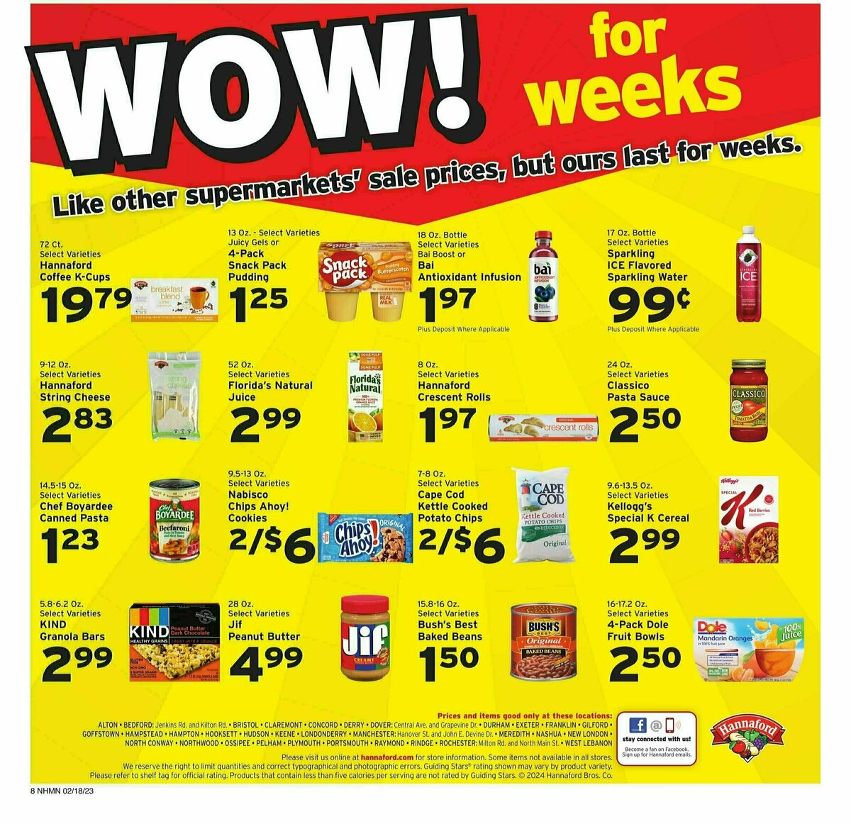 Hannaford Weekly Ad from February 18