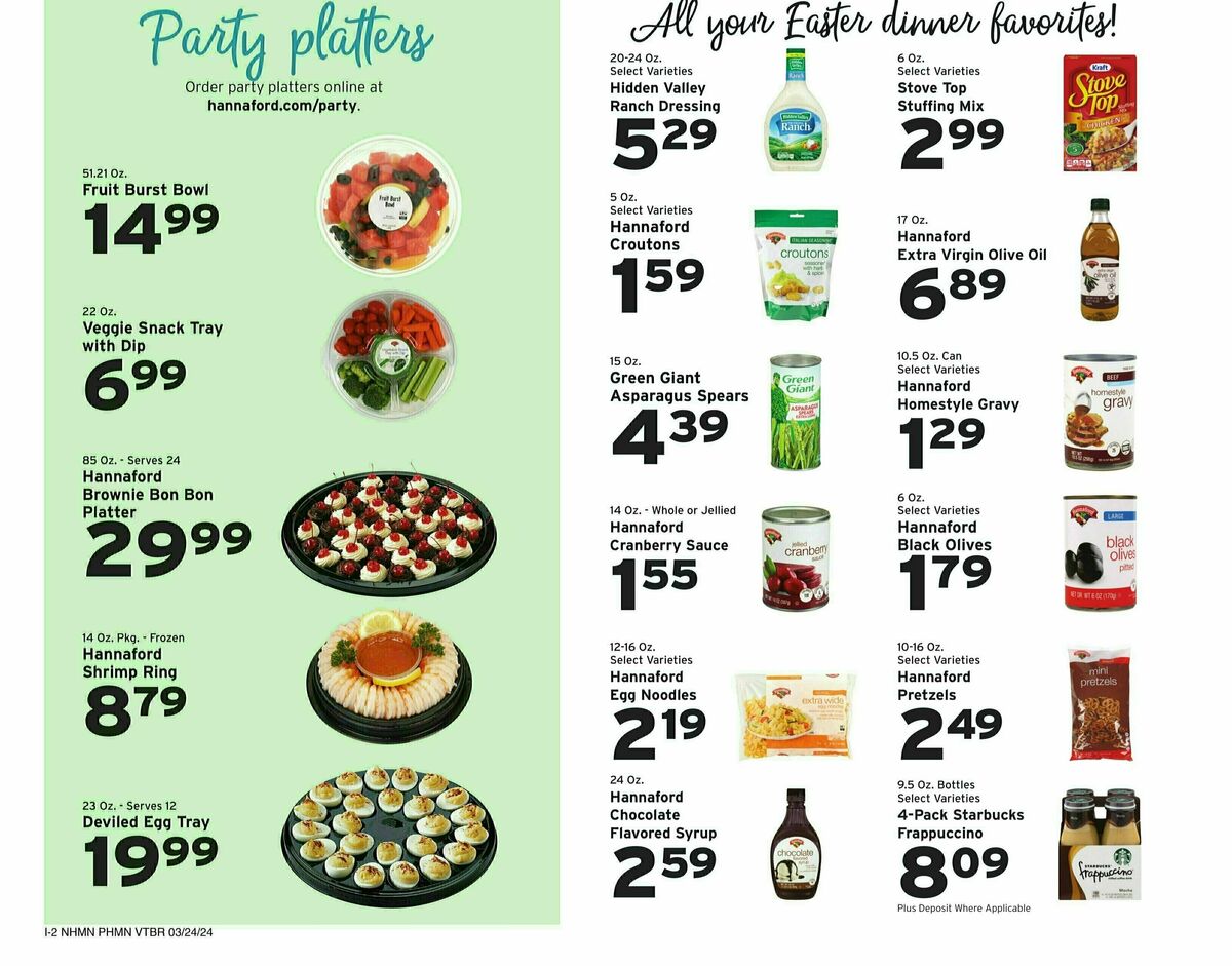 Hannaford Weekly Ad from March 24