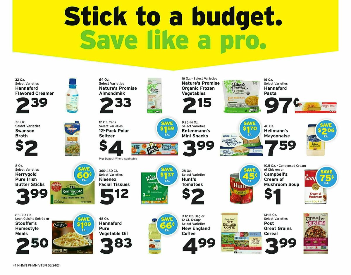 Hannaford Weekly Ad from March 24