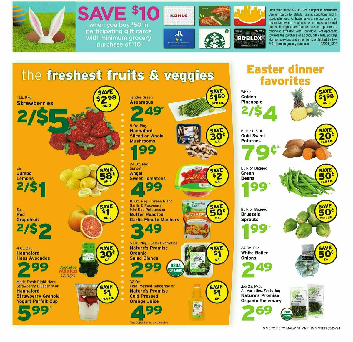 Hannaford Weekly Ad from March 24