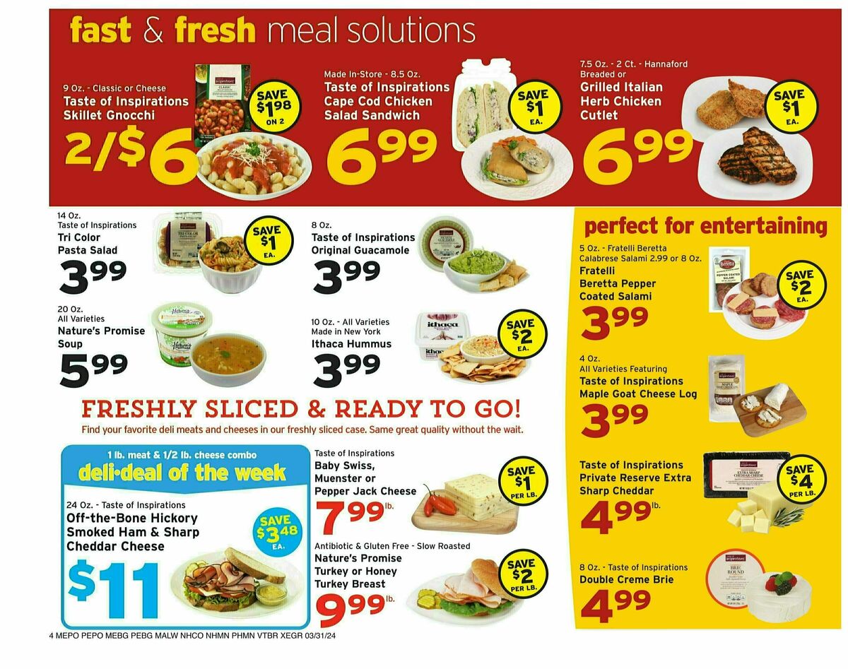 Hannaford Weekly Ad from March 31