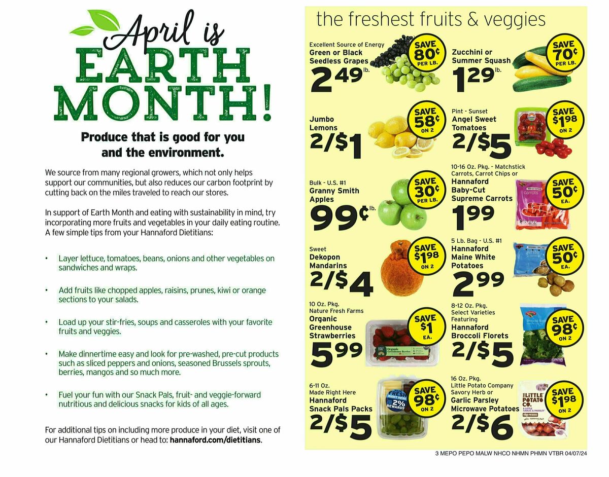 Hannaford Weekly Ad from April 7