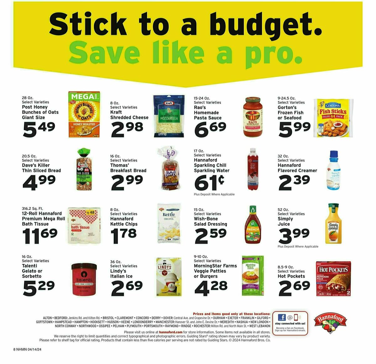 Hannaford Weekly Ad from April 14