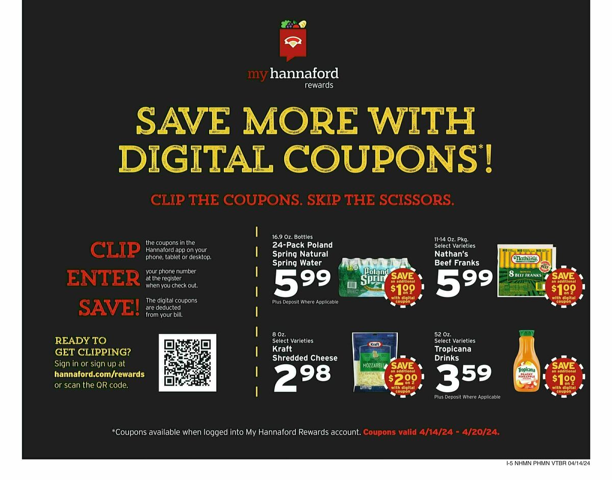 Hannaford Weekly Ad from April 14