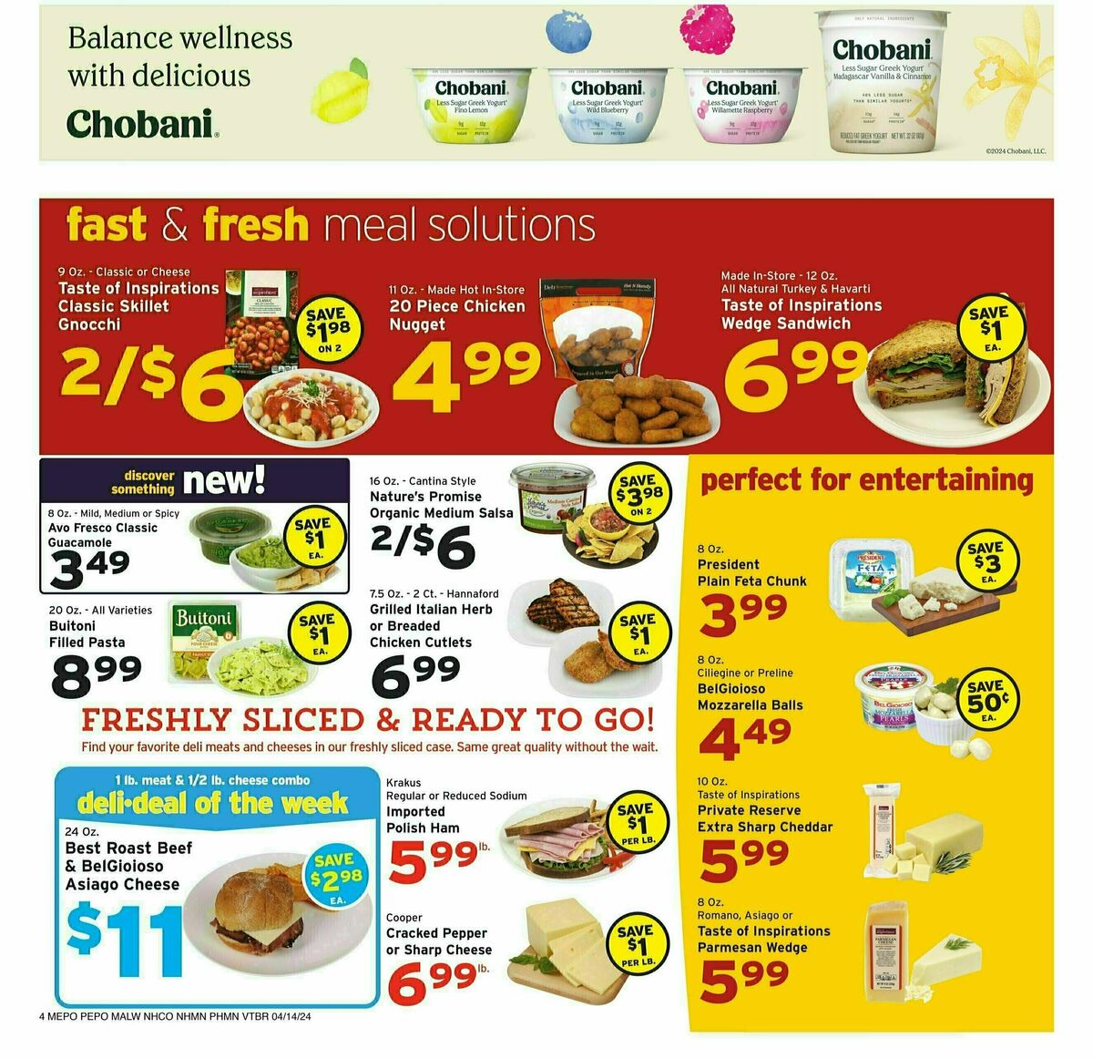 Hannaford Weekly Ad from April 14