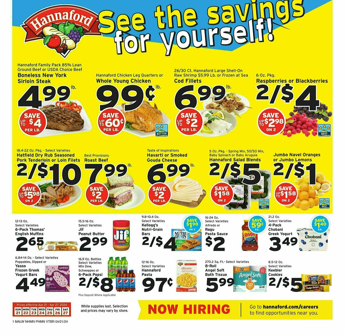 Hannaford Weekly Ad from April 21