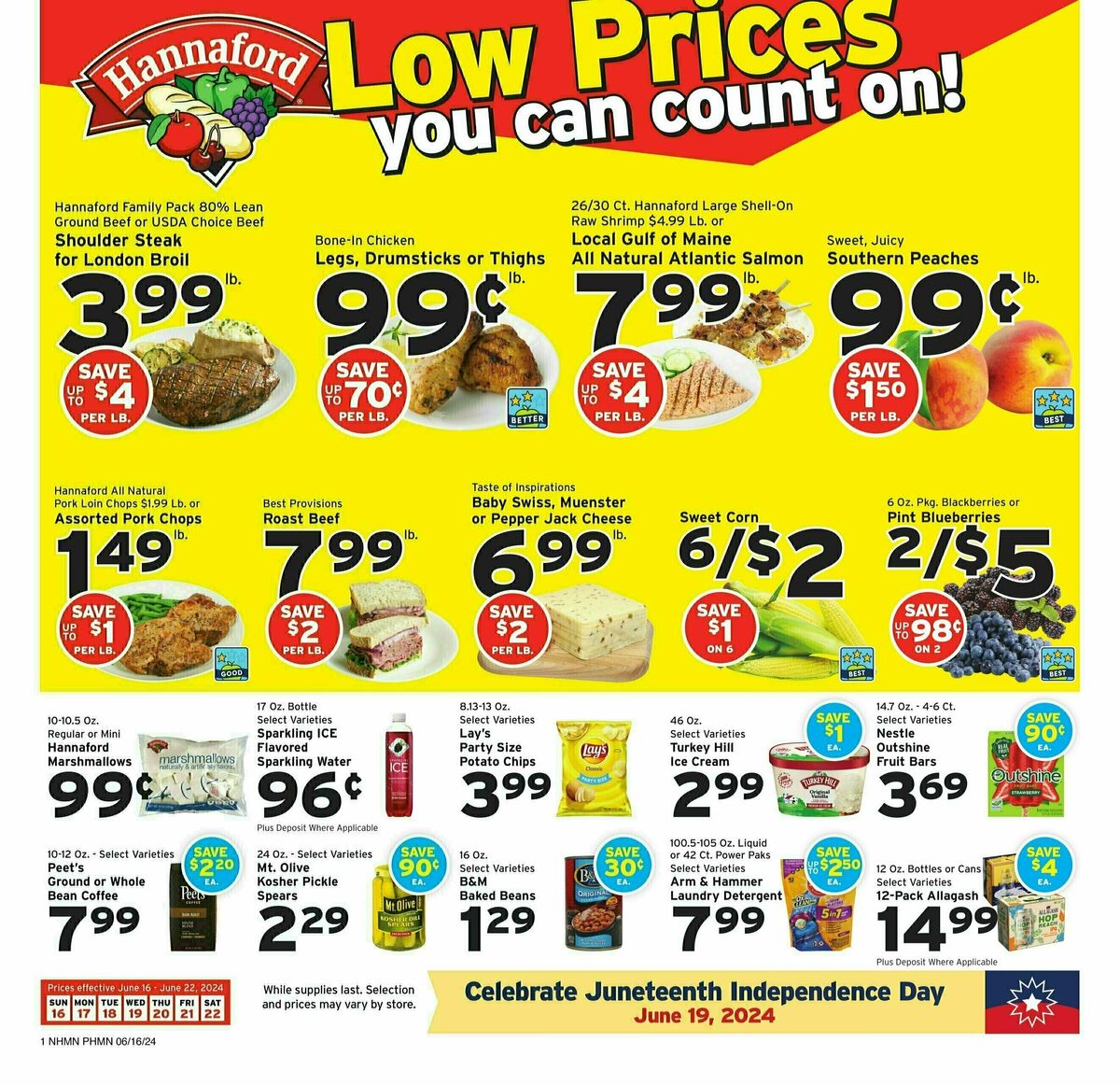 Hannaford Weekly Ad from June 16