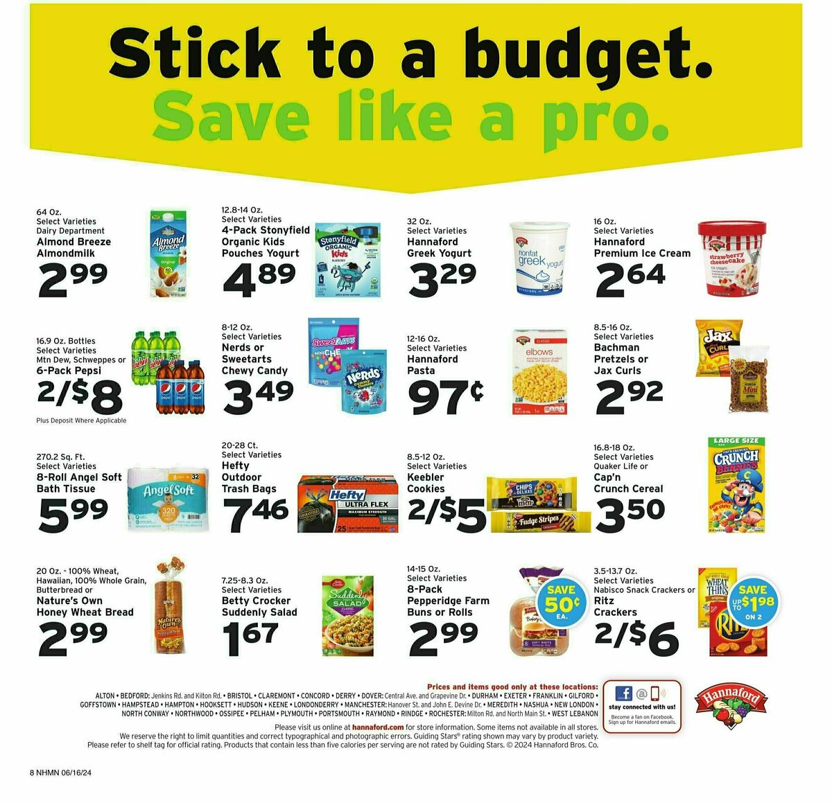 Hannaford Weekly Ad from June 16