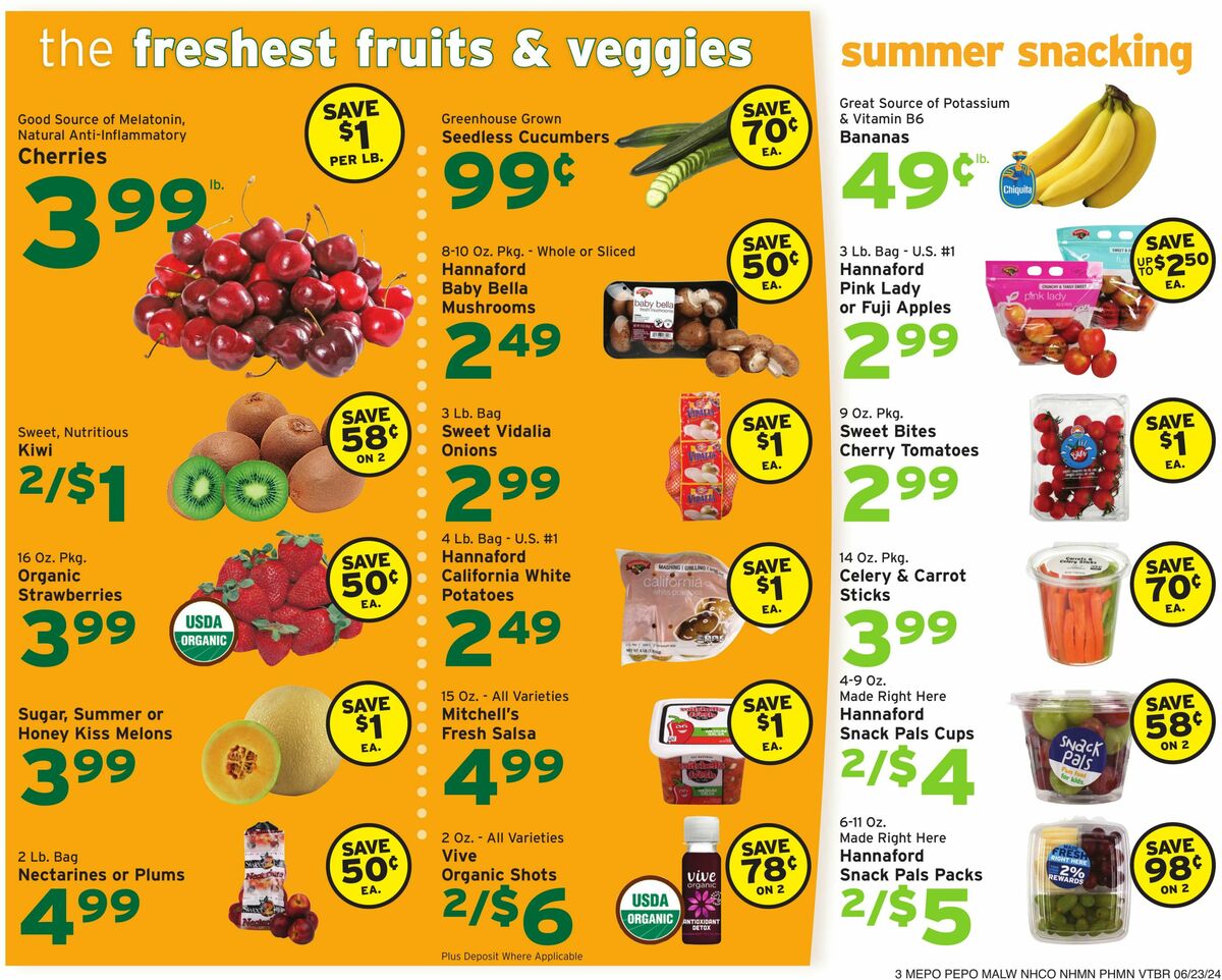 Hannaford Weekly Ad from June 23