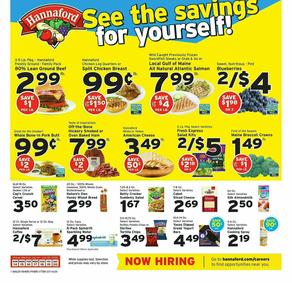 Hannaford Weekly Ad from July 14