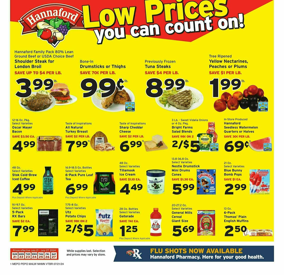 Hannaford Weekly Ad from July 21