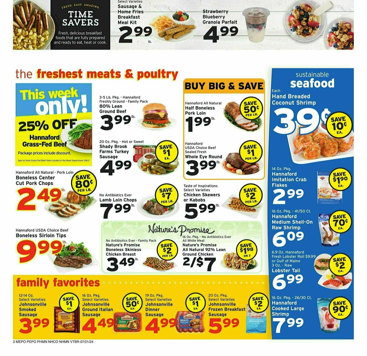 Hannaford Weekly Ad from July 21