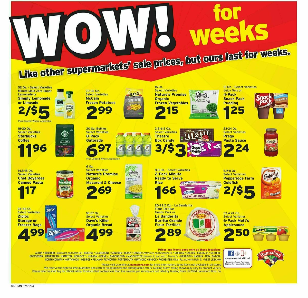 Hannaford Weekly Ad from July 21