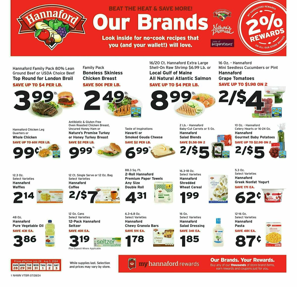 Hannaford Weekly Ad from July 28