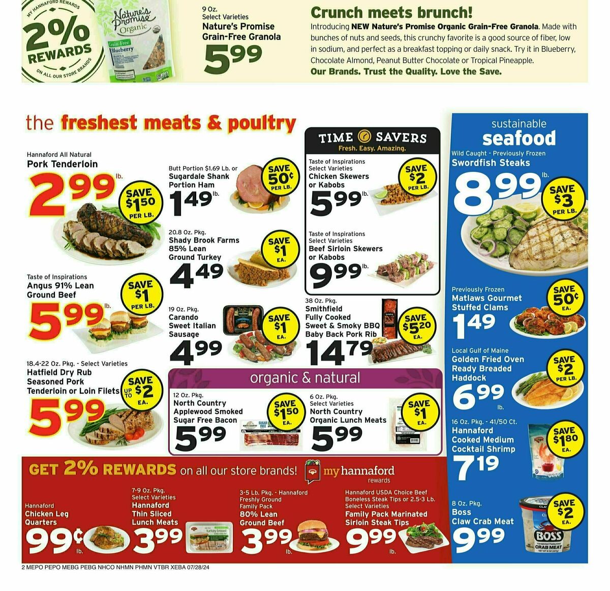 Hannaford Weekly Ad from July 28